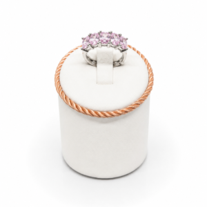 Anello Mabina in argento 925 con zirconi rosa