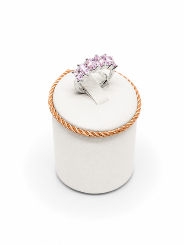 111 Anello Mabina in argento 925 con zirconi rosa