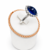Anello tripletta zaffiro blu
