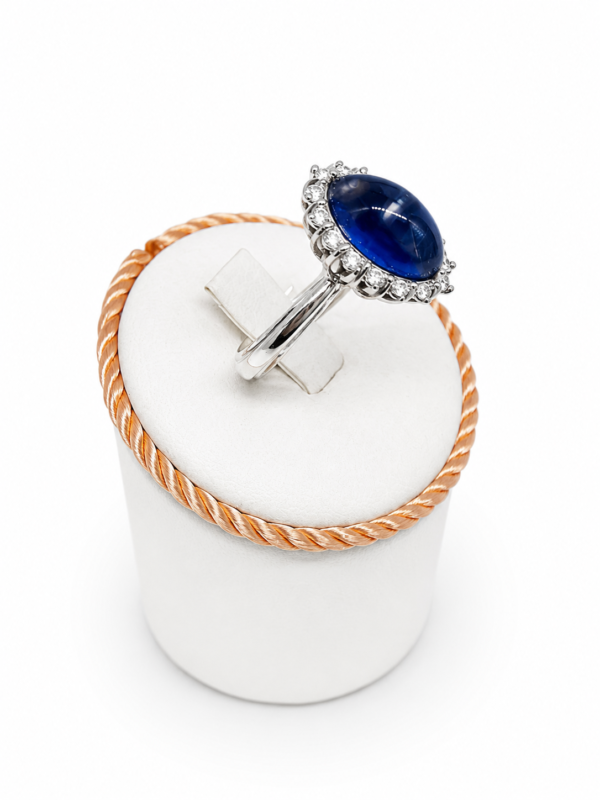 Anello tripletta zaffiro blu