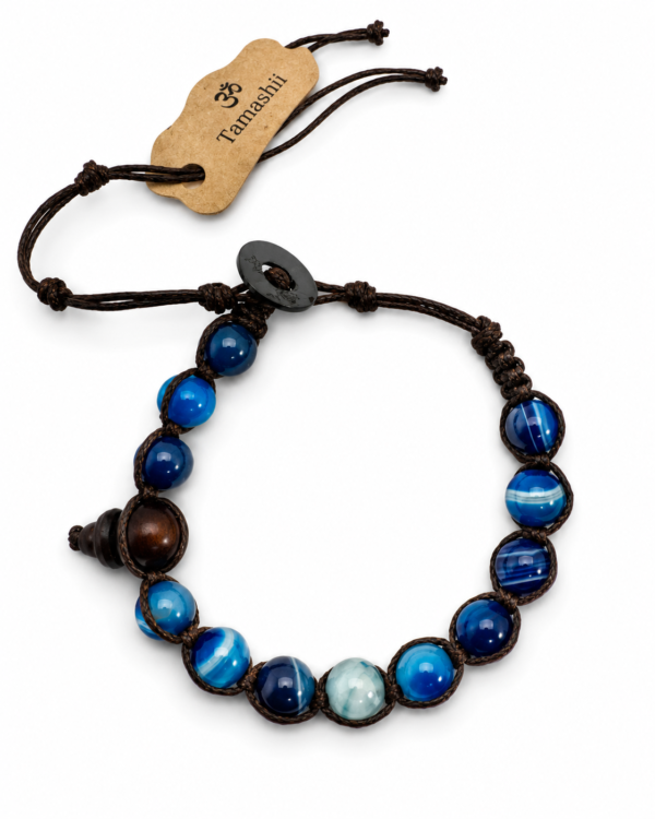 agatablu Bracciale Tamashii agata blu