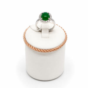 Anello Mabina in argento 925 con agata verde
