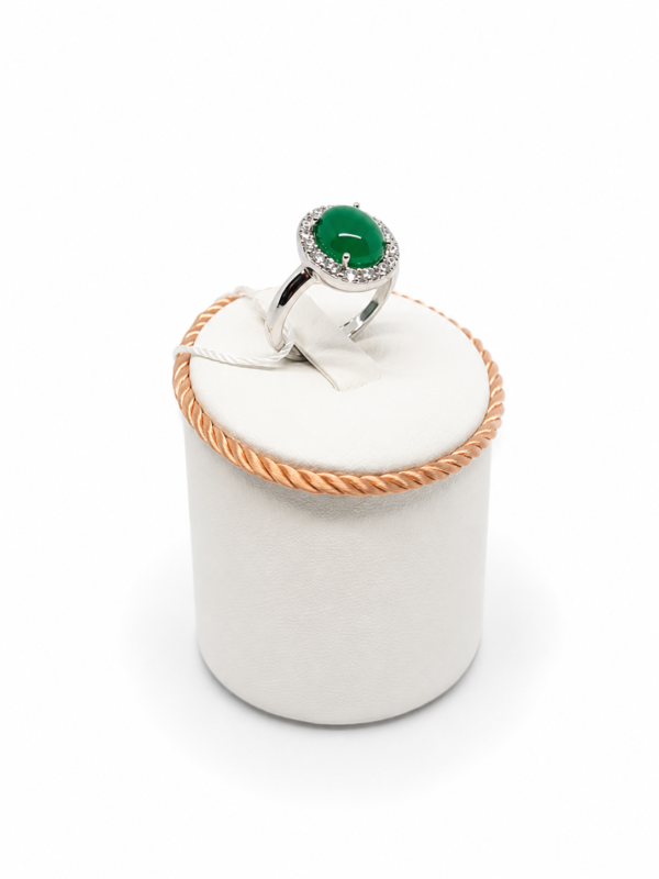 anello agata2 Anello Mabina in argento 925 con agata verde