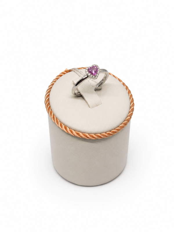 anello cuore 2 Anello Mabina cuore rosa in argento 925