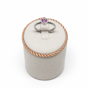 Anello Mabina cuore rosa in argento 925