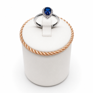 Anello Mabina argento e zaffiro blu
