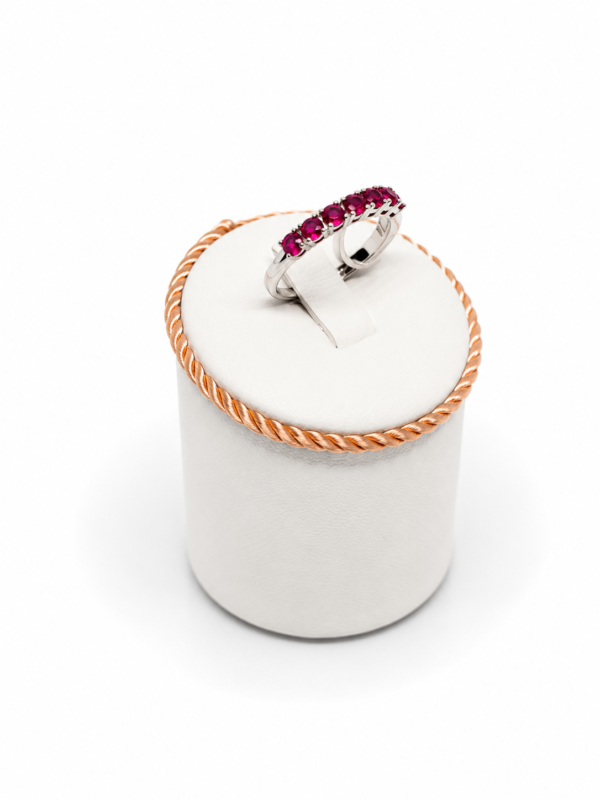 anello rubini2 Anello veretta Mabina in argento 925 con rubini