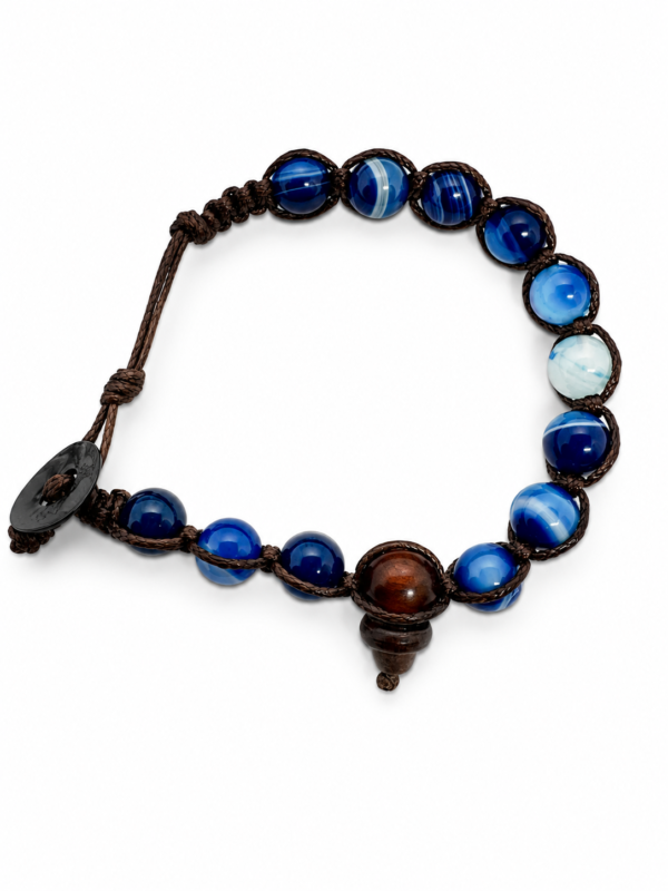 blu Bracciale Tamashii agata blu