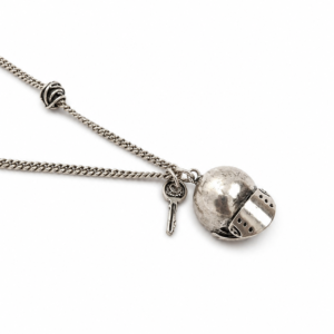 casc Collana argento con ciondolo casco