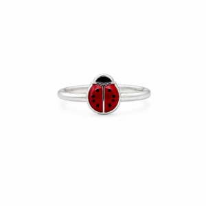 Anello bimba coccinella in argento