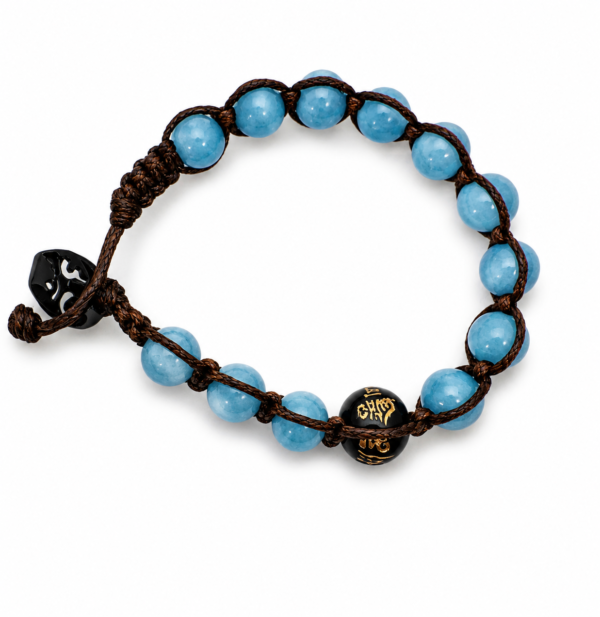 skbl Bracciale Tamashii agata sky blue 5 elements
