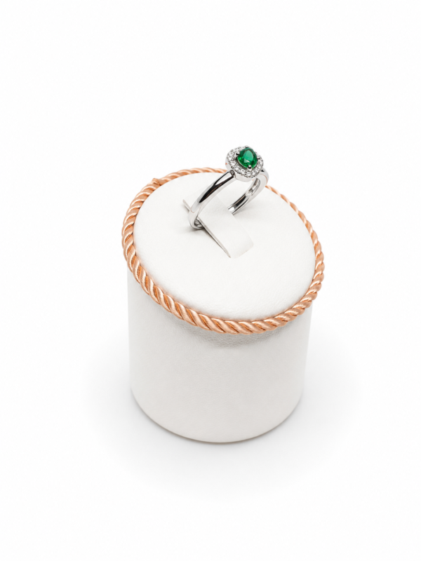 smeraldo11 Anello cuore verde Mabina argento 925