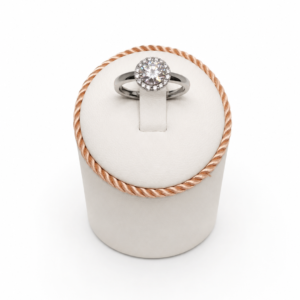 solitario contorno Anello solitario Mabina argento 925