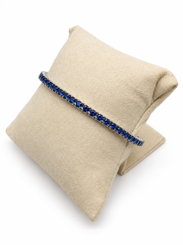 Bracciale tennis zaffiri blu