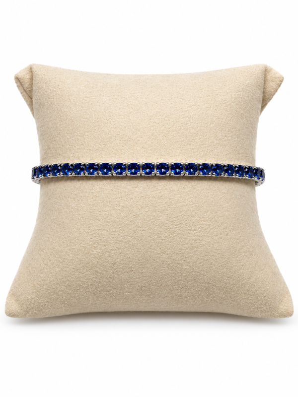 Bracciale tennis zaffiri blu
